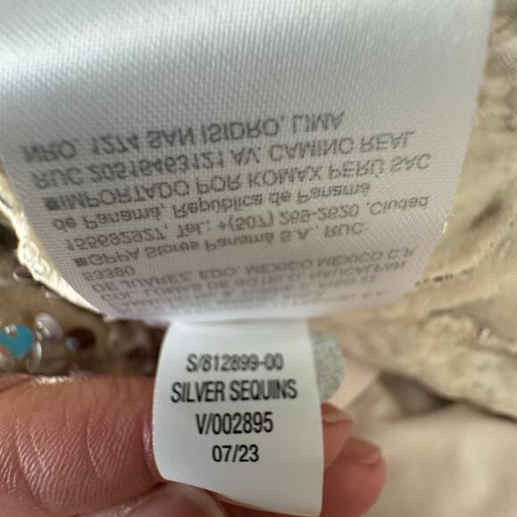 Old Navy size XXL Silver Sequin A-Line Maxi Skirt NWT Party - Picture 10 of 11